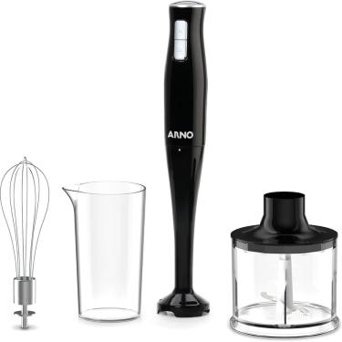 Imagem de Mixer Portátil Arno Turbo Mix Pro 3 em 1 Inox 400W Copo Medidor 500ml Acessórios Prático