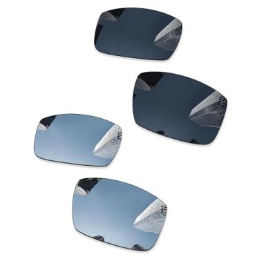 Imagem de Combine8 2 pares de lentes de reposição ploarizadas para óculos de sol Oakley Gascan OO9014 - preto + titânio prata