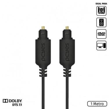 Imagem de Cabo optico digital toslink macho 1 metro - pod-1 - PCYES