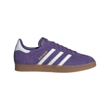 Imagem de adidas Tênis Gazelle Terrace para uso interno – moda de clube inspirado na cultura do futebol dos anos 80, cabedal de camurça macia, estilo clássico, Preto, 9 Wide