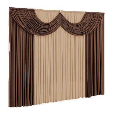 Imagem de Cortina Paris 2 Metros Para Varao Simples Em Malha Gel - Love Baby Enx