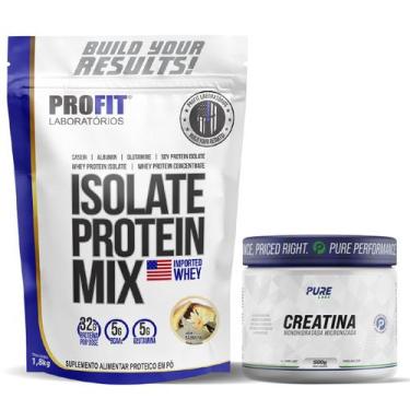 Imagem de Kit Whey Isolate Protein 1,8Kg Baunilha + Creatina 500g Pure Athletic 