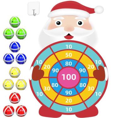 Imagem de Jogo de Dardos de Natal JKGIFTS 30cm - Com 12 Bolas Adesivas