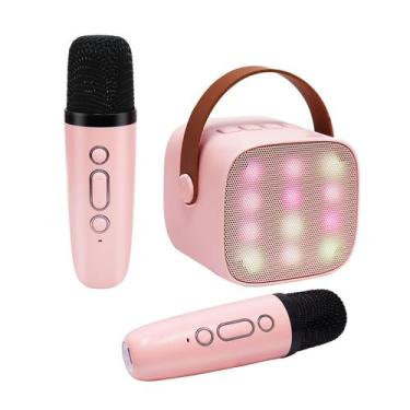 Imagem de Máquina de Karaokê Infantil Haomuren K1 com 2 Microfones Sem Fio