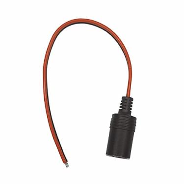 Imagem de Plugue soquete de isqueiro fêmea - 12 V 24 V substituição de carro 0,3 m cabo de charuto conector adaptador carregador automático cabo de alimentação (1)