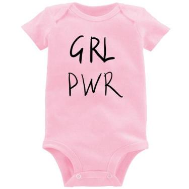 Imagem de Body Bebê GRL PWR - Foca na Moda, Rosa bebê, M