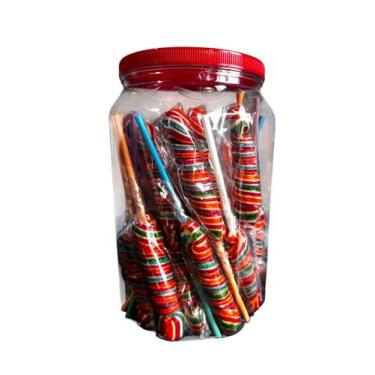 Imagem de 90un Pirulito Caracol Enroladinho Psicodélico colorido 9cm - Genérica