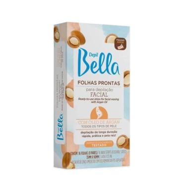 Imagem de Folhas Prontas  Depil Bella Para Depilação Facial Óleo de Argan 16uni