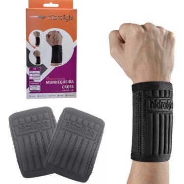 Imagem de Munhequeira Cross Fit Training Ajustavel Preta Hidrolight Par