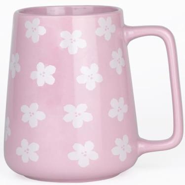 Imagem de HYTYSKAR Caneca de café de cerâmica extra grande de 680 g, canecas de café jumbo, xícaras de chá grandes com uma alça grande para escritório e casa, pode ir ao micro-ondas e lava-louças (680 g roxo)