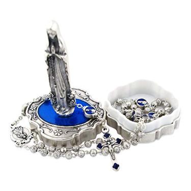 Imagem de Terço de luxo Nossa Senhora da Imaculada Conceição com estojo decorativo