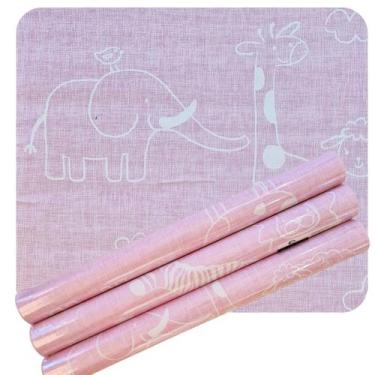 Imagem de Papel De Parede 5m Adesivo Quarto Decorativo Menina Bebê Criança Decor