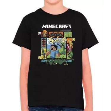 Imagem de Camisa Minecraft Jogo Filme Gamer Infantil E Masculina Show Adulto 100