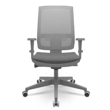 Imagem de Cadeira Brizza Diretor Grafite Tela Cinza Assento Poliester Cinza Autocompensador Piramidal - 66264