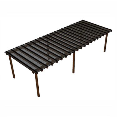 Imagem de Kit Policarbonato Fume 4mm 10,00m X 3,00m - Perfis Naturais