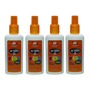 Imagem de Kit 4 Repelentes de Insetos Kids Icaridina 105 ml - Action