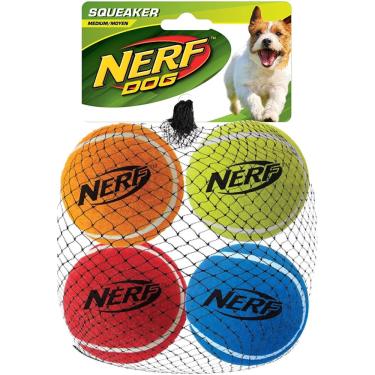 Imagem de Bola de Tênis com Apito Interativo 2,5 Polegadas Nerf Dog – Cores Sortidas