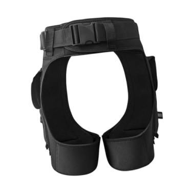 Imagem de Dynwave Calça de roupa de mergulho com shorts de mergulho com bolsos laterais cinto ajustável cinto de 3 mm de neoprene shorts para surfar esportes aquáticos, S M