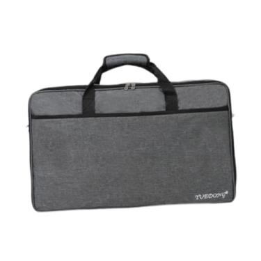 Imagem de Kokiya Caixa de pedal da placa de guitarra Crossbody Bag portátil multifuncional resistente à água Pedalboard Zipper Bolsa de transporte para estágio, 52x32x12.5cm