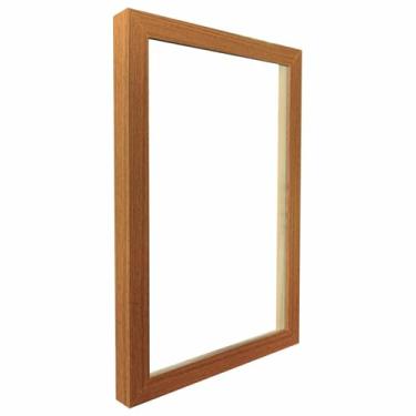 Imagem de Armação de Moldura Lisa Revestida para Quadros e Fotos - 2x2 Cor:Freijó;Tamanho:50X75 CM