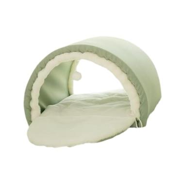 Imagem de Fenteer Túnel da casa de gatos da cama de gato, suprimentos de estimação fofos tenda de animais de estimação interativa brinquedo interno jogo dobrável