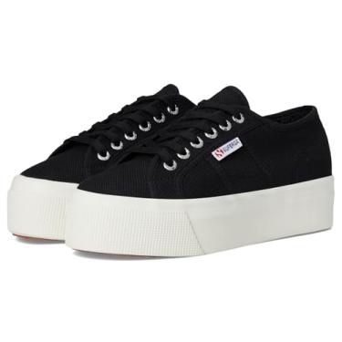 Imagem de Superga Tênis de plataforma unissex adulto 2790, Preto/F Avorio, 6.5 Women/6.5 Men