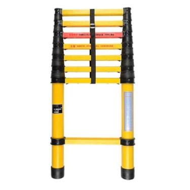 Imagem de MZYSGFCY Escada telescópica isolante, escada extensível de fibra de vidro de 5 m/4,5 m/3,5 m//2,5 m/2 m de altura, escadas telescópicas para trabalhos elétricos em casa