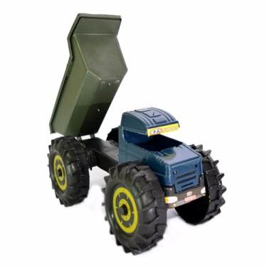 Imagem de Caminhão Caçamba Basculante Infantil com Rodas Grandes e Caçamba Articulada para Areia e Terra