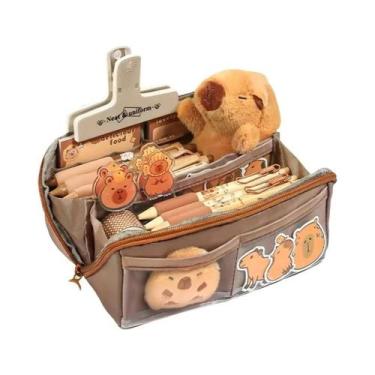 Imagem de Bolsa de Lápis Multifuncional de Grande Capacidade para Escola - Ideal