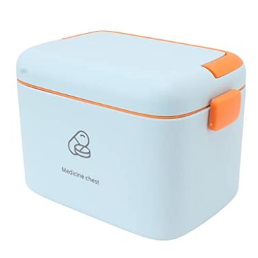 Imagem de Caixa de armazenamento, recipiente grande kit de primeiros socorros para a família, kits de cuidados domésticos de saúde, estojo de emergência tipo C com bandeja removível (A)