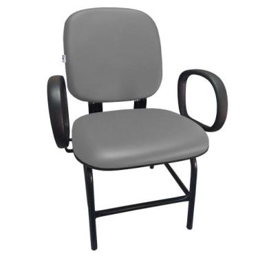 Imagem de Cadeira Para Obeso Plus Size Com Braço Reforçada Até 170 Kg Anatômica 