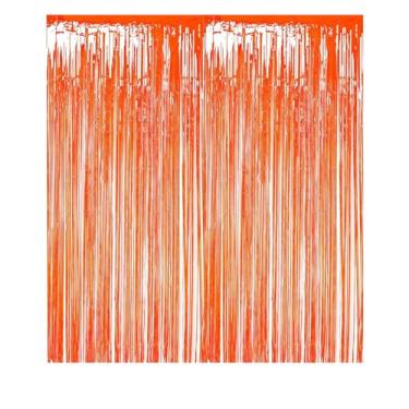 Imagem de Cortina Neon Brilha na Luz Negra 1m x 2m (Laranja)