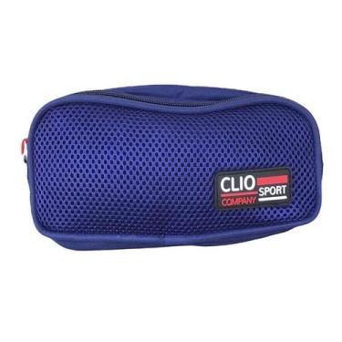 Imagem de Estojo bolsinha escolar Masculino Clio Company Sport duplo com listras