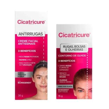 Imagem de Kit Creme Antirrugas e Contorno De Olhos Rugas - Cicatricure