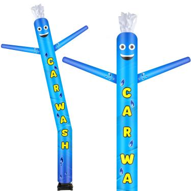 Imagem de VioraWhite Tubo Inflável Para Lavagem De Carros 20 Pés Altura, Boneco Dançante Movido A Ar, Decoração Ambientes Externos, Publicidade, Apenas Dançarino, Soprador Não Incluído