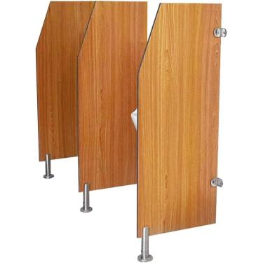 Imagem de Divisória De Vaso Sanitário De Tela De Mictório, Divisor De Divisória De Banheiro, Defletor De Mictório, Tela De Privacidade Montada Na Parede, Divisória D, Wood Grain Partition*3, 1200 * 450mm