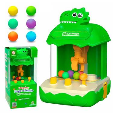Imagem de Brinquedo Educativo Máquina Pega Prêmio Com Garra Dinossauro Estimula 