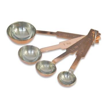 Imagem de Conjunto de Colheres Medidoras 4 Pçs - Bronze - Importado