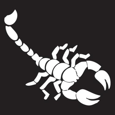 Imagem de Adesivo Escorpião, poderoso, misterioso, Veneno e Força (BRANCO, 50x45 cm)