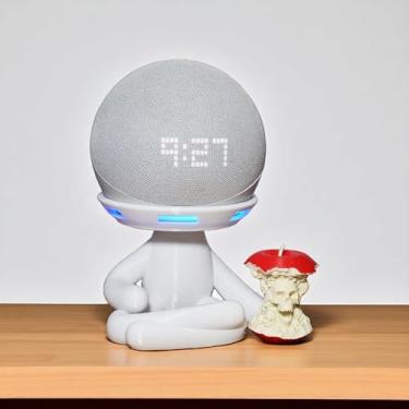 Imagem de Suporte Alexa Echo Dot 4 e Echo Dot 5. Tema Robert Maça entre outros - Presente, decoração criativa, música, som, stand de mesa Amazon