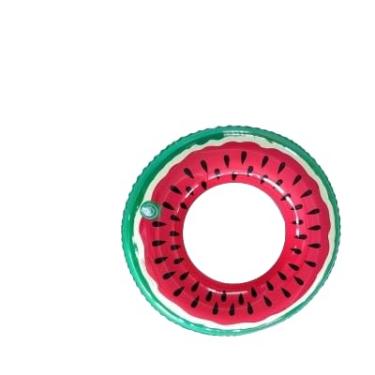 Imagem de Boia Inflável de Piscina em Formato de Melancia, 120 cm, Vermelho e Verde