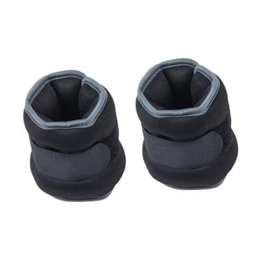 Imagem de oshhni 2 peças de pesos para pulso e tornozelo, pesos para braço/perna, multiuso, vestíveis para mulheres e homens, para dança, aeróbica, ioga, treinamento, 1kg Preto