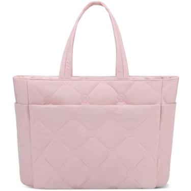 Imagem de GAYUAPEIA Bolsa feminina de mão, bolsa de mão, fitness, deslocamento, trabalho, leve e fofa com, rosa, Large
