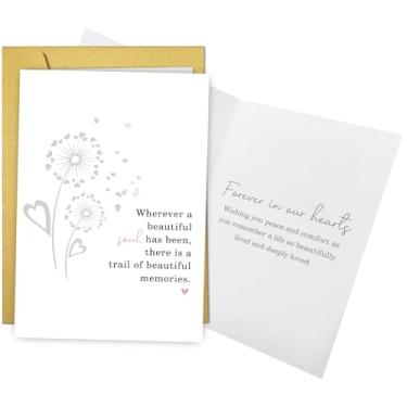 Imagem de Qiliji Sympathy Card for Her Him, Bereavement Card, Condolence Cards for Loss Of Loved One, Sorry for Your Loss Cards, Beautiful Soul Leaves Beautiful Memories