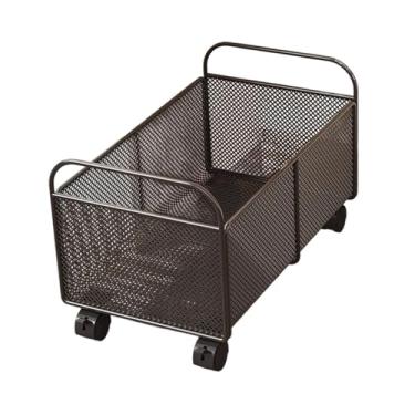 Imagem de Bothyi Carrinho de arquivo com rodas, estante móvel, organizador de arquivo portátil, carrinho de armazenamento de malha para brinquedos, pastas para casa, S