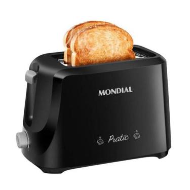 Imagem de Torradeira Elétrica De Pães Pratic T-18 127V 700W Mondial, Preto, 110V