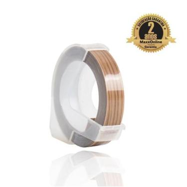 Imagem de Fita Vinílica Compatível Dymo Rotulador Manual 3DW15 Madeira 6mm - Gen