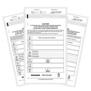 Imagem de Belinlen Deposit Bags Cofre de bolso de segurança 15 x 23 cm (branco, pacote com 500)