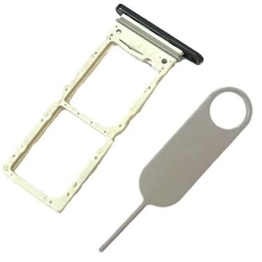 Imagem de Suporte para bandeja de cartão SIM duplo + pino ejetor de cartão para Samsung Galaxy Z Fold6 F956 (preto)