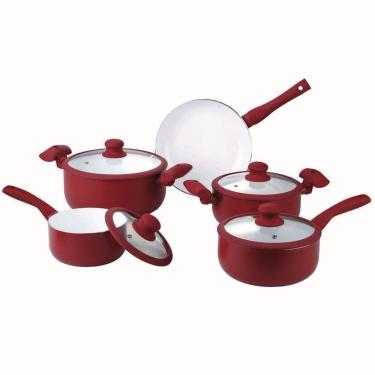 Imagem de Conjunto De Panelas Indução Antiaderente Cerâmico Carmin